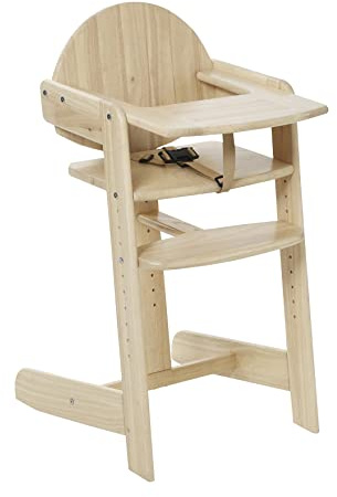 VERTBAUDET Chaise Haute Bébé Évolutive en Bois avec Harnais bois TU