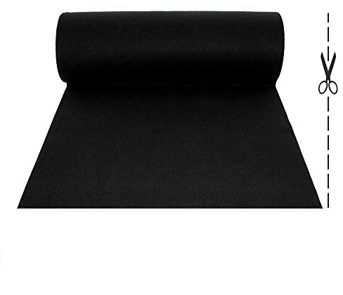 OLIVO.shop | Rotolo Passatoia ROPAS (Nero, 1x10 mt) per Eventi, Feste e Allestimenti