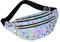 Bauchtasche Damen PU Leder Wasserdicht Gürteltasche Stylisch Hüfttasche mit Verstellbarer Gurt für Sport Outdoor Reisen Wandern Festival, Blau