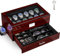 ANWBROAD Uhrenetuis Für Herren Uhrenbox Mit 12 Fächern und Großem Glasdeckel 2 Stufige Uhrenvitrine Abschließbarer Uhren Organizer Luxuriöser Uhrenhalter für Geschenk Geeignet JWB003Y