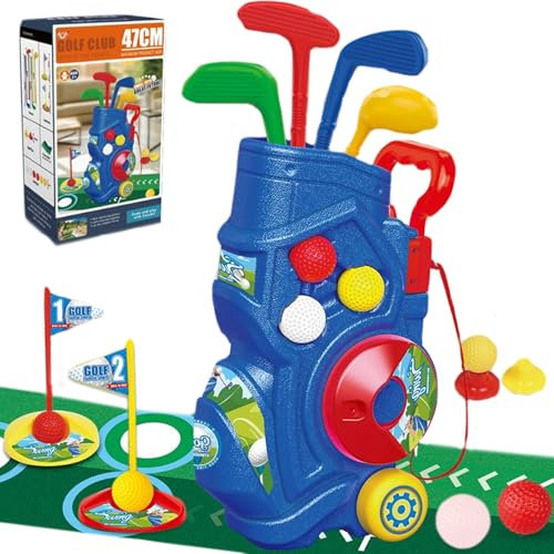Ligeinsrk Kleinkindgolf -Set mit Aufbewahrungsbox, Kids Golf Set komplettes Indoor -Outdoor -Sportspielzeug, Geburtstag, Weihnachts -Kleinkind -Golf