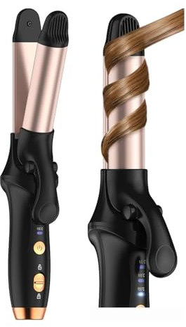 2 in 1 Schnurloser Haarglätter und Lockenstab mit 25 mm Platte Keramik Glätter, Mini Hair Curler für Reise-Haarstyling, Einstellbare Temperatur 150 ℃ -180 ℃, USB aufladbar