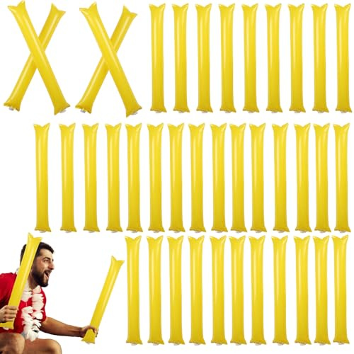 Thunder Sticks Noise Maker, animando Thunder Sticks | Cheer up Toys Juego de 40 palitos de porristas | Palillo de animación para resistente al desgaste, hacedores de ruido, favores de, badajo de aleg