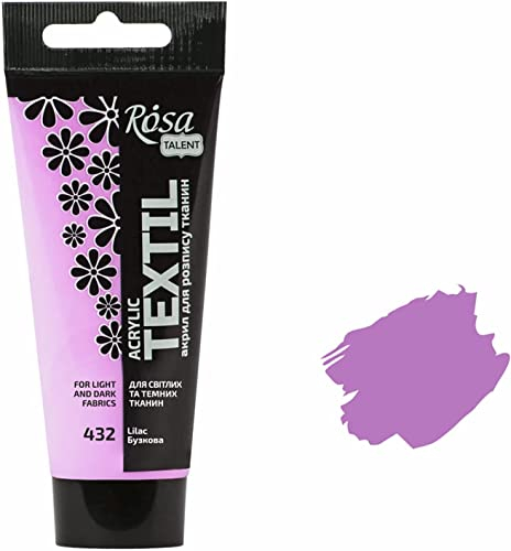 Krevo Art Stoffmalfarben Stofffarben Waschfest Textilfarbe lila Acrylfarbe auf Wasserbasis | 60ml Tube | Textilfarbe waschmaschinenfest zum Fixieren | Intensiv deckend für helle und dunkle Stoffe