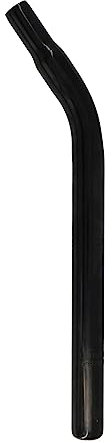 Bike Seat Post W/O Support, Steel Lay Back BMX Bicycle Seat Post Without Support, Multiple Sizes (Black) (25.4 x 350mm)