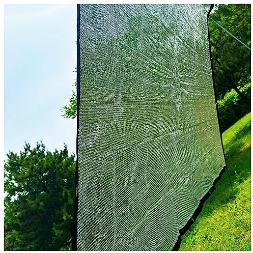 Alu Schattennetz 4x6m für Auto, Alunetz Stoff für Markisen Auto Hund, Schattierungsnetz mit Ösen für Gewächshaus 85% Schattierungseffekt, UV-Beständig Reflektierender Aluminium-Schirmstoff 4x5m 4x3m (