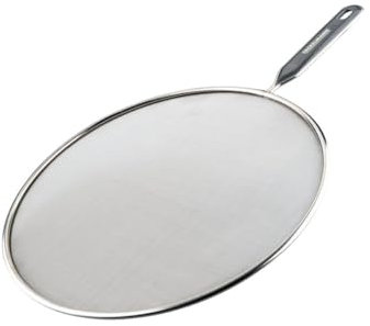 Fackelmann 42344 Couvercle anti-projections, couvercle de cuisson anti-projections d'huile, Plastique, Acier inoxydable, 43,5 x 28,9 x 0,6 cm