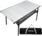 POEPORE Campingtisch Klappbar Aluminium Groß Gartentisch für 4-6 Personen Outdoor Klapptisch Faltbar Rolltisch Reisetisch mit Netztasche Aufbewahrungstasche 139 x 70 x 70cm bis 80kg Silber