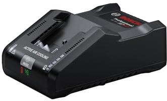Bosch Professional 18V System Ultraschnellladegerät GAL 18V-160 (3 Lademodi, 16 A Ladestrom, Active Air Cooling-Technologie)