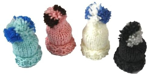 Tischdekoration - 4 Eierwärmer - Mützen Farbe - Nr. Z 23