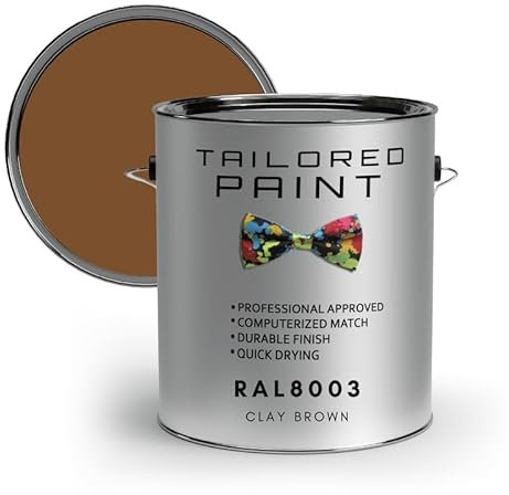 Tailored Paint uPVC Window & Door 1K Paint Brush or Spray On - Satin Finish - RAL8003, Clay Brown - 100ml Tin