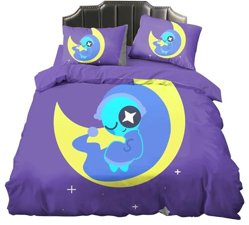 Zhongkaihua Dandy's World - Juego de ropa de cama de 3 piezas para cama doble, individual y king, funda de almohada Dandy's World Merch, juego de cama para el hogar, dormitorio, regalos decorativos