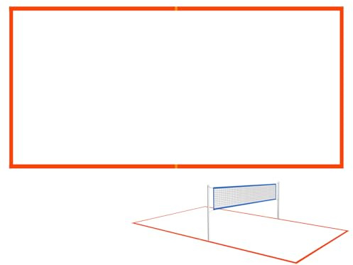 Lignes professionnelles de beach volleyball - Kit de marquage de terrain de volley-ball - Lignes de division robustes - Accessoires de jeu d'extérieur possibles, équipement de tennis pour une