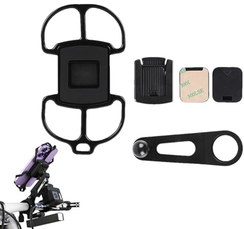 Générique Supporto Telefono Moto - Pinza Universale Rotante 360 Gradi Anti-Shock | Supporto Manubrio Telefono - per Escursionismo Chiamate Video, Navigazione Registrazione Streaming GPS