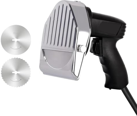 Jiayiyoux Affettatrice Kebab per kebab, Coltello Elettrico Shawarma 80W, Taglierina Giroscopica Commerciale in Acciaio Inox, Affettatrice Doner Kebab, Spessore Regolabile 0-8mm