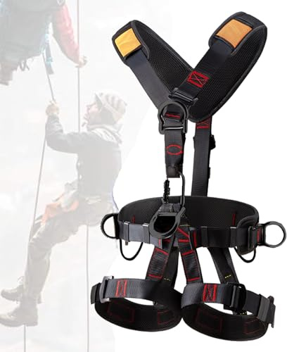 Imbracatura Di Sicurezza Per Tutto Il Corpo - 31,5x59,06 Pollici Attrezzatura Per Arrampicata All'aperto | Protezione Anticaduta A 5 Punti: Imbracatura Per Lavori Di Costruzione In Alpinismo Sicuro In