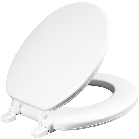 Mayfair Economy Soft Cushion Padded Toilet Seat, Round, White