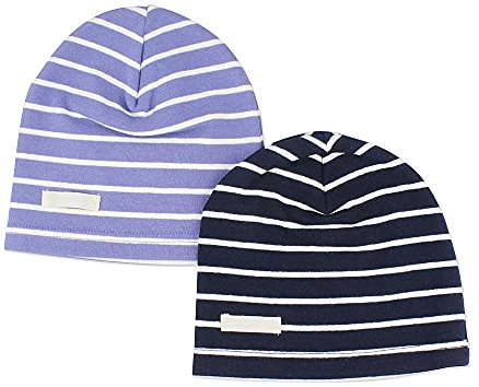 LACOFIA 2-pack baby mössa hatt barn supermjuk bomullskeps pojkar stickade mössor