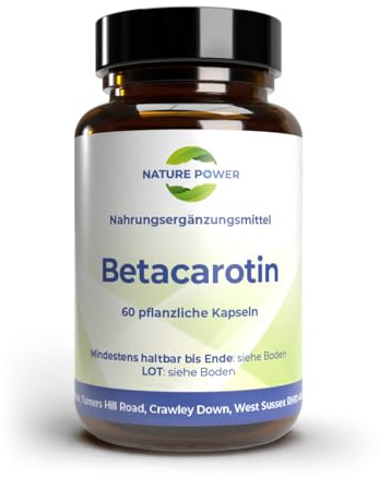 Betacarotin (Provitamin A) - von Nature Power - 60 pflanzliche Kapseln