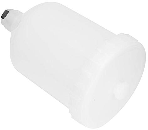 600ml Plastic Spray Gun Cup Stainless Steel Threaded Connector, Container for Spray Gun