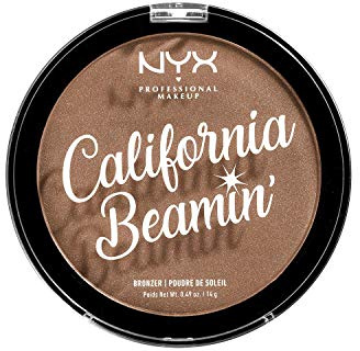 NYX Professional Makeup Polvos bronceadores California Beamin' Face and Body Bronzer, Polvos compactos, Tamaño grande, Fórmula vegana, Acabado satinado, 14 g, Tono: The Golden One