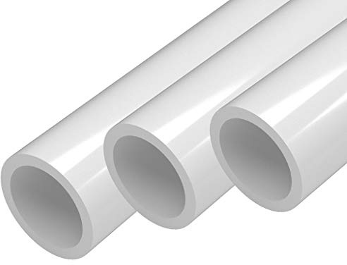 FORMUFIT PVC Pipe, 1-1/4 Size, (1.660 Actual OD) Sch 40 Furniture Grade, White (40L x 3-Pack) DIY Structural for Greenhouse, Garden, Dog Agility and Maker Projects - P114FGP-WH-40x3