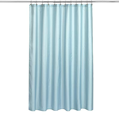 N&Y HOME Fabric Shower Curtain or Liner - Light Blue Shower Curtain for Bathroom with Hotel Quality, Machine Washable - Blue Fog, 72x72