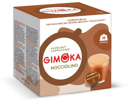 Gimoka - Compatible Para Nescafè - Dolce Gusto - 48 Cápsulas - Sabor AVELLANA - Made In Italy - 3 Paquetes De 16 Cápsulas