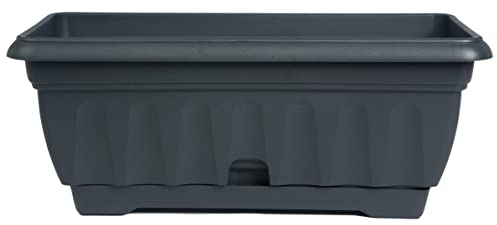 Seat Flor Vaso per balcone, fioriera da balcone, vaso porta fiori, cassetta porta fiori (40 cm, antracite)