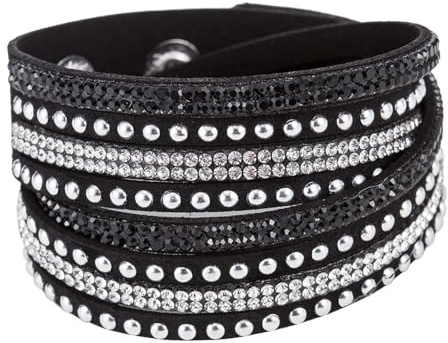 Long tiantian Leather Wrap Bracelets for Women Boho Multi Layered Bracelets Western Jewelry Hot Pink Accessories Birthday Gifts