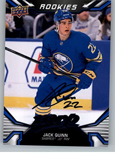 2022-23 Upper Deck MVP Factory Set Blue #228 Jack Quinn RC Rookie Card Buffalo Sabres Official UD NHL Trading Card (Stock Photo, card is straight from Factory Set in Near Mint to Mint Condition)