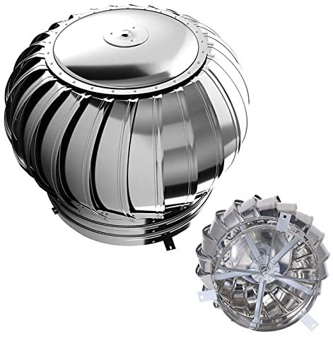 Duchunsheng Comignolo Canna Fumaria Camino Cappello Testa in Acciaio Inox, Consumo Zero Attraverso Il Ventos/Flusso d'Aria Muto Antipioggia, Aspiratore Fumi Cima A Sfera Girevole per Canna Fumaria