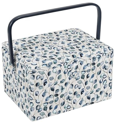 Hobby Gift Large Sewing Box Craft Storage Box with Handle Internal Accessories Tray Pin Cushion and Pocket for Sewing Knitting and Hobby Supplies