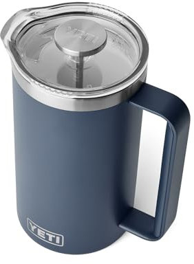 YETI Rambler 34 oz. French Press Coffee Maker, with GroundsControl Filter, Navy
