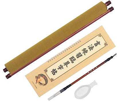 VILLCASE 4stücke Schreibtuch Kalligraphie-schreibtuch Schreibpinsel Kalligraphie-schreibpinsel Maltuch Wasserschreibtuch Pinsel Schreibheft Wasserschale Gitter