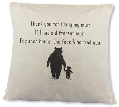 The Gift Project 'If I had a different Mum' Personalized Letter Print Cushion Cover - 45cm x 45cm - Mum - Family - Home Decor, Gifting