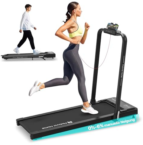 Mobvoi Home 3 en 1 Tapis de Course Pliable avec Plateforme de Marche Inclinable à 6% Tapis de Course de Bureau，2.5 HP, 120 kg, 12 km/h, Portable, sous Le Bureau