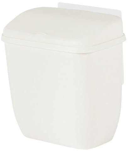 Hemobllo Cestino Della Spazzatura Sospeso Per Cucina e Bagno Contenitore Per Rifiuti Perforazione Bianco 17x10.5x19 Cm Design Per Spazi Ridotti