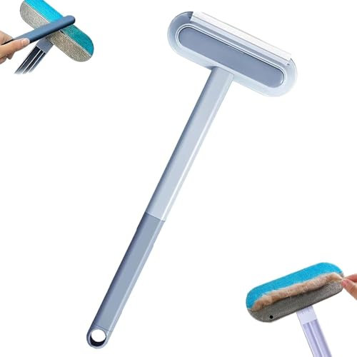 Strumento di Depilazione per Animali Domestici, Depilatore Multifunzionale Riutilizzabile a Manico lungo con Spazzola per la Pulizia, Detergente Lavabile ed Estensibile per Mobili (1 Pcs)