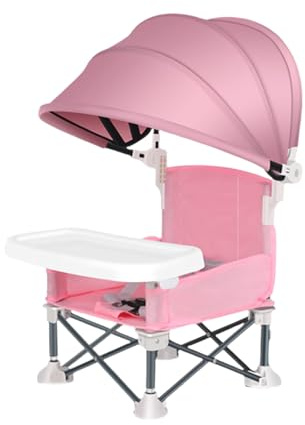 Chaise Haute Pliante Pour Bébé,Siège Pliant pour Enfant avec Plateau pour Manger | Siège Repas Pliable Avec Pare- Pour Maison Pique-Nique Plage