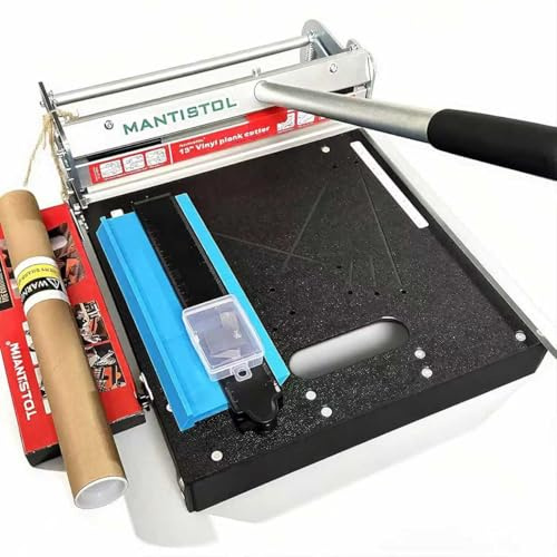 Taglierina professionale per pavimenti in vinile rigido da 33 cm, con strumenti di intaglio e lama extra, taglia LVP, WPC, LVT, SPC, VCT, PVC per lavori complessi! Non necessita di scheggiature