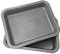 2X 23cm Superior Double Coated Non Stick Single Portion Oven Tray Roasting Pans Made in England