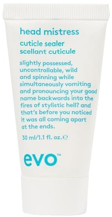 evo Head Mistress Cuticle Sealer - Multi-purpose Hair Smoothing Cream - Increases Slip & Adds Softness and Shine - Travel Size, 30ml / 1.01fl.oz