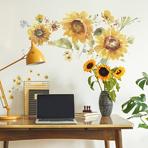 ROOMMATES Sticker Géant repositionnable Tournesols par LISA AUDIT