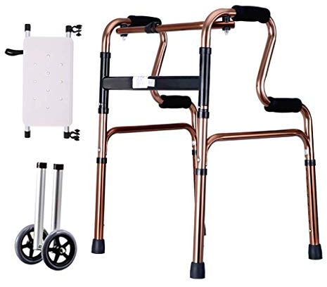 Walker, Rollator Walker Stand Upright Walker für Senioren, ältere Menschen mit Sitz und Rädern, verstellbare Gehhilfen, Faltbare leichte Gehhilfen Little Surprise