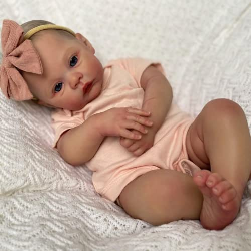 Lonian 48 cm 19 nyfödd babydocka (bruna ögon)