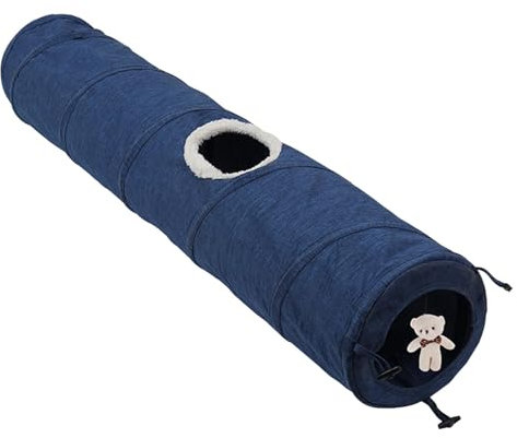 Faltbarer Hundetunnel, Spielzeug Tunnel für Haustiere, interaktiver Spieltunnel für Hunde und Katzen im Freien – Trainingstunnel zum Verstecken des Übungsspielzeugs für kleine Tiere