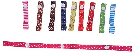 HEMOTON 10Pcs Colorful Carriage Strap Sippy Cup Holder Straps Clip Holders Stroller Leashes Drop Belts for Gear Mixed Style