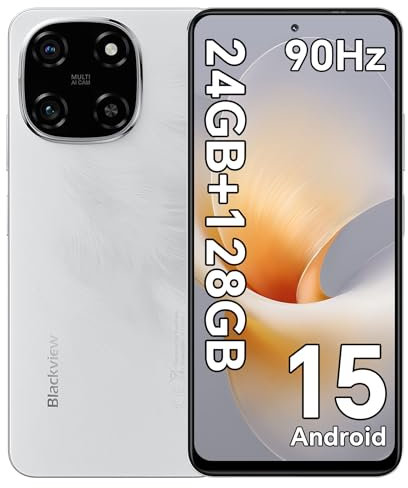 Blackview Color 6 Smartphone 24(8+16) Go+128Go/2TB, Octa-Core, 6.67 90Hz, 50MP+13MP, Telephone Portable Pas Cher Android 15 5000 mAh 18W, Téléphone Double SIM/OTG/Fingerprint/Prise Casque 3,5 mm