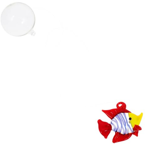 TOYANDONA Handblåst Glasfisk för Akvarium Flytande Ornament i Flera Hållbar Konstglasfigur för Små och Medelstora Undervattensmiljö för Fiskburkar